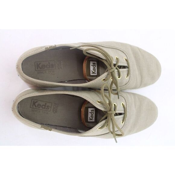 Keds Women's Champion Canvas Washable Sneaker Tan size 8.5 WF60600 - Picture 10 of 11